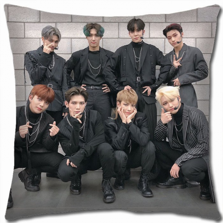 ATEEZ Korean star combination Double-sided full color Pillow Cushion 45X45CM AT-13 NO FILLING