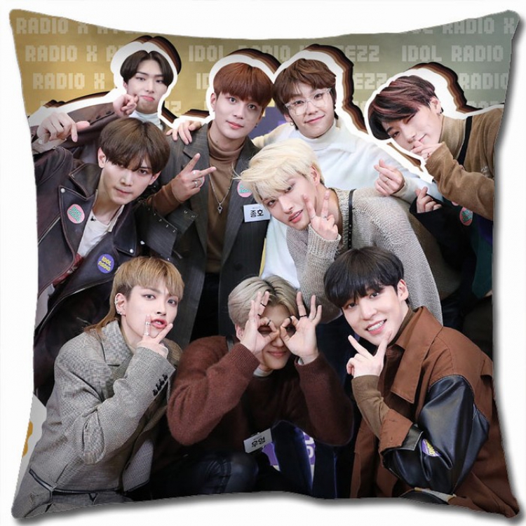 ATEEZ Korean star combination Double-sided full color Pillow Cushion 45X45CM AT-12 NO FILLING
