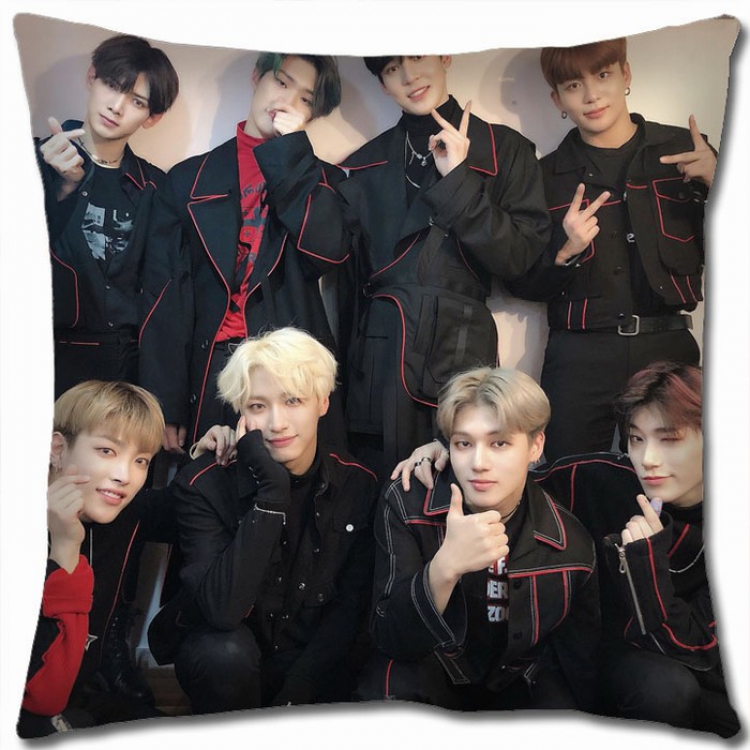 ATEEZ Korean star combination Double-sided full color Pillow Cushion 45X45CM AT-19 NO FILLING