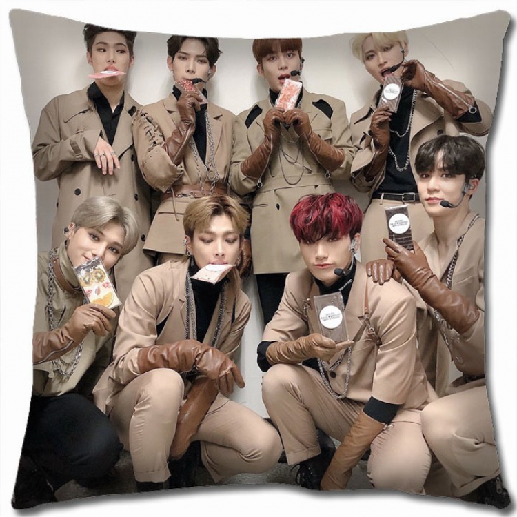 ATEEZ Korean star combination Double-sided full color Pillow Cushion 45X45CM AT-20 NO FILLING