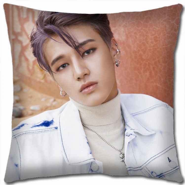 ATEEZ Korean star combination Double-sided full color Pillow Cushion 45X45CM AT-6 NO FILLING