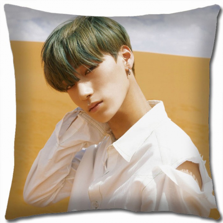 ATEEZ Korean star combination Double-sided full color Pillow Cushion 45X45CM AT-9 NO FILLING