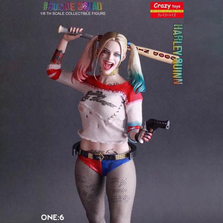Suicide Squad Harley Quinn Real clothes Boxed Figure Decoration 27CM