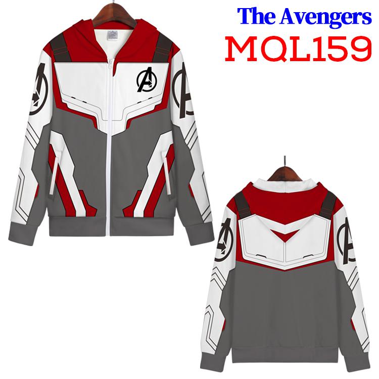 The avengers allianc Full color plus velvet hooded zipper Sweatshirt Hoodie coat M L XL XXL XXXL MQL159