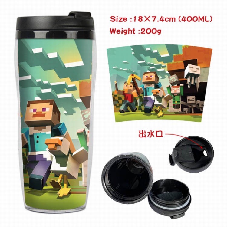 Minecraft Starbucks Leakproof Insulation cup Kettle 7.4X18CM 400ML Style B