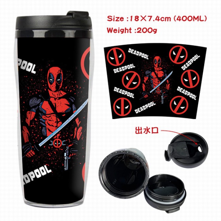 Deadpool Starbucks Leakproof Insulation cup Kettle 7.4X18CM 400ML Style A