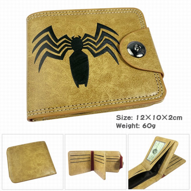 Venom PU short two fold Snap button wallet Purse Style A