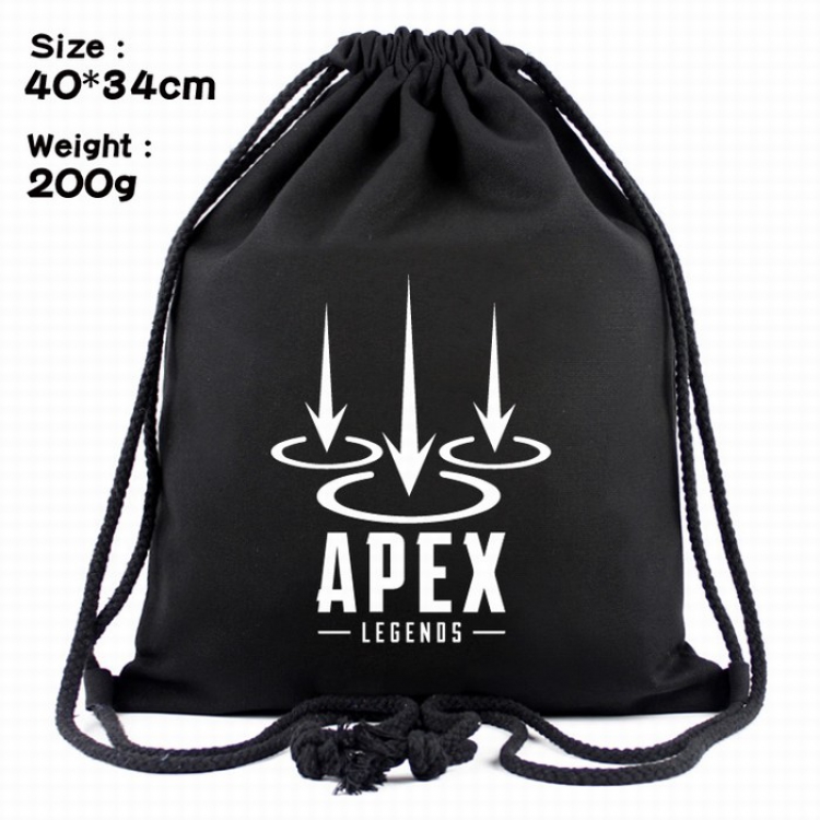 Apex Legends  Black canvas Beam port backpack Pouch Bag 40X34CM Style R