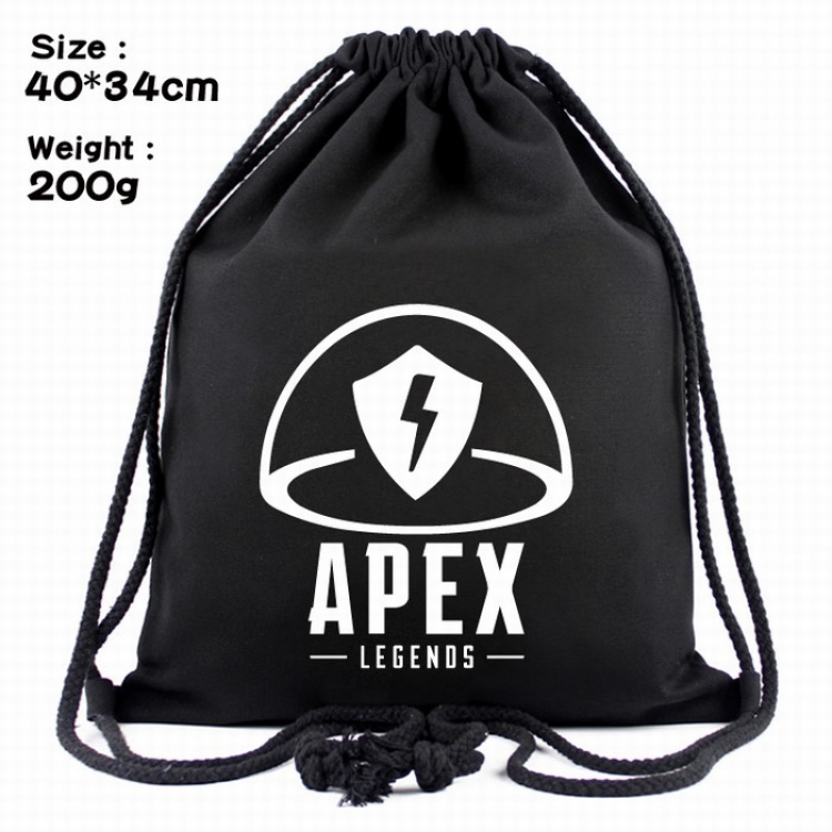 Apex Legends  Black canvas Beam port backpack Pouch Bag 40X34CM Style T