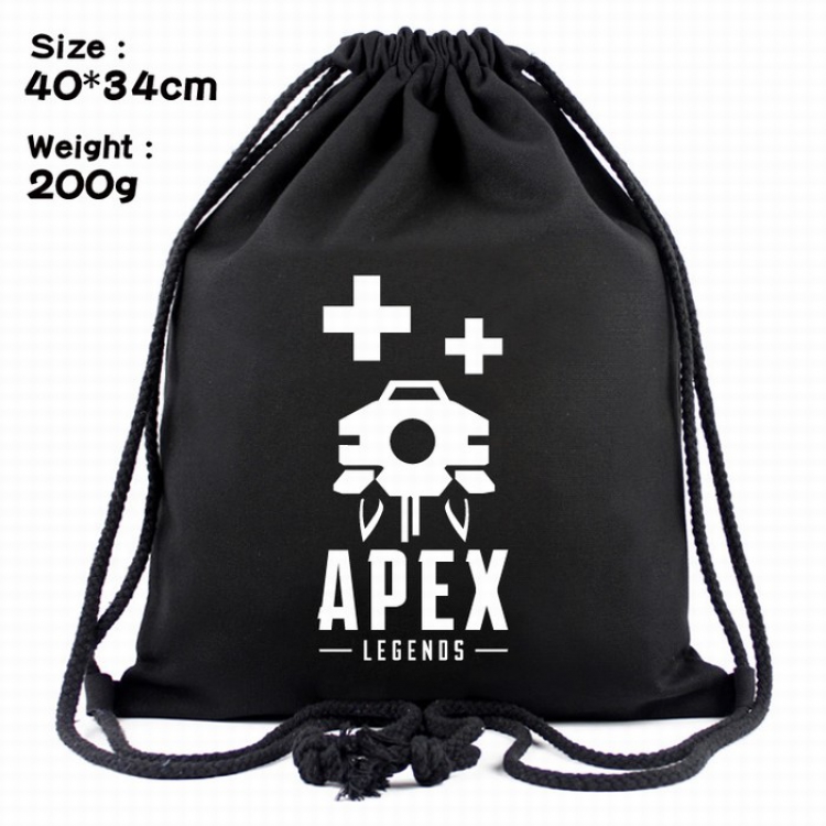 Apex Legends  Black canvas Beam port backpack Pouch Bag 40X34CM Style O