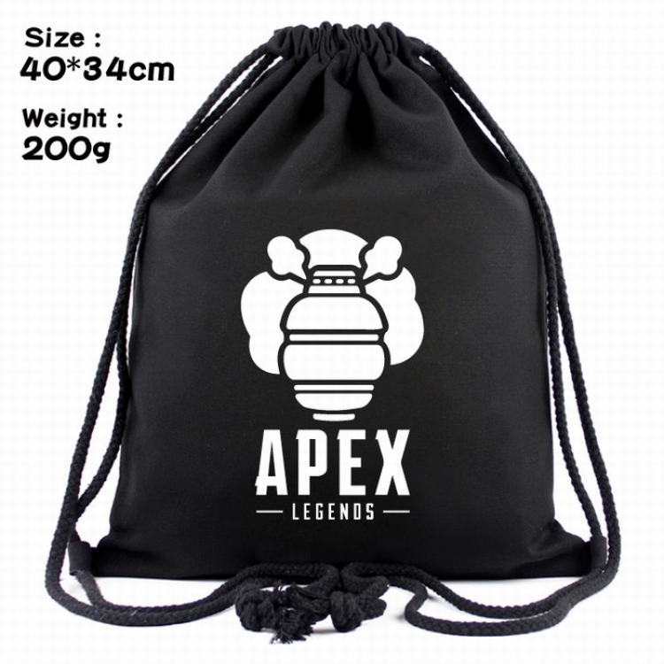 Apex Legends  Black canvas Beam port backpack Pouch Bag 40X34CM Style P