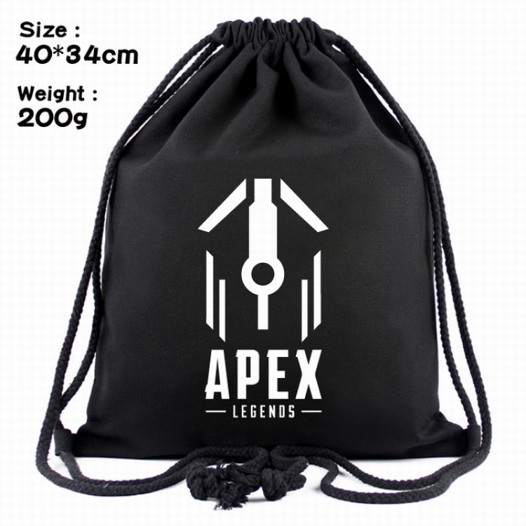 Apex Legends  Black canvas Beam port backpack Pouch Bag 40X34CM Style N
