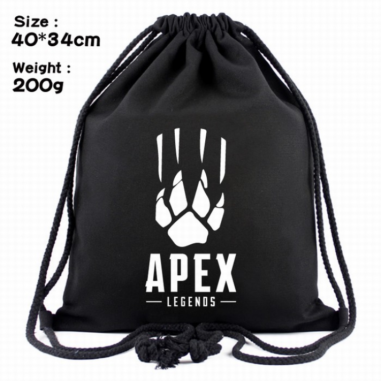 Apex Legends  Black canvas Beam port backpack Pouch Bag 40X34CM Style L