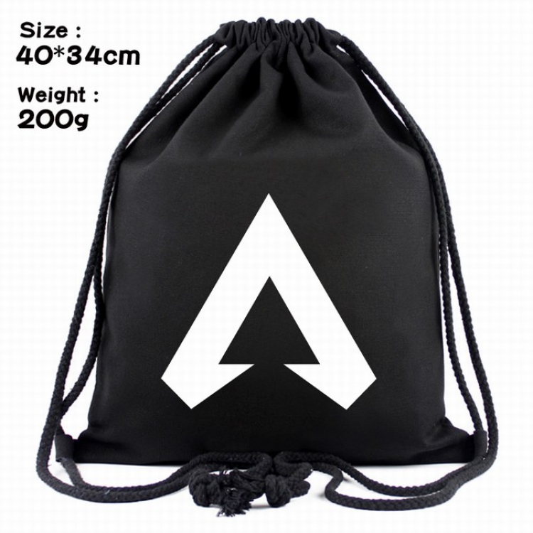 Apex Legends  Black canvas Beam port backpack Pouch Bag 40X34CM Style H