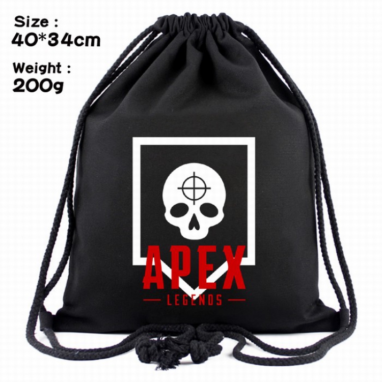 Apex Legends  Black canvas Beam port backpack Pouch Bag 40X34CM Style I