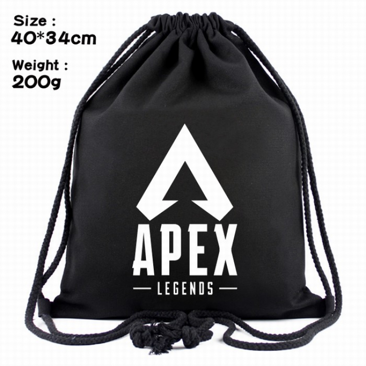 Apex Legends  Black canvas Beam port backpack Pouch Bag 40X34CM Style K