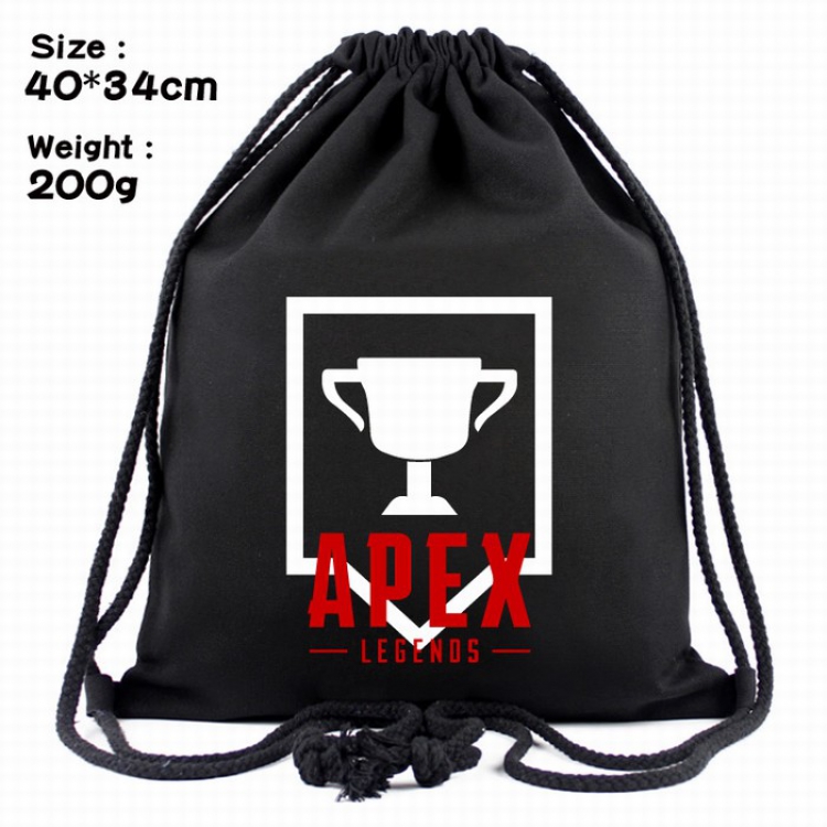 Apex Legends  Black canvas Beam port backpack Pouch Bag 40X34CM Style J