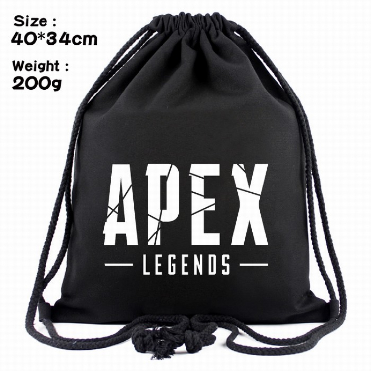 Apex Legends  Black canvas Beam port backpack Pouch Bag 40X34CM Style F