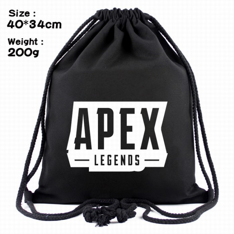 Apex Legends  Black canvas Beam port backpack Pouch Bag 40X34CM Style E