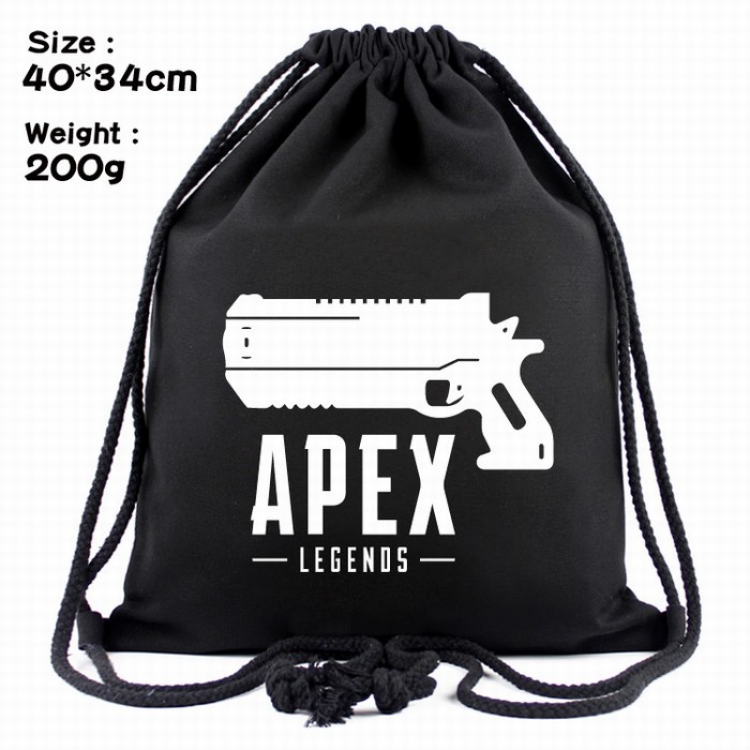 Apex Legends  Black canvas Beam port backpack Pouch Bag 40X34CM Style B