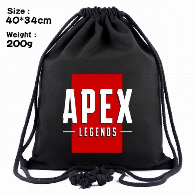 Apex Legends  Black canvas Beam port backpack Pouch Bag 40X34CM Style C