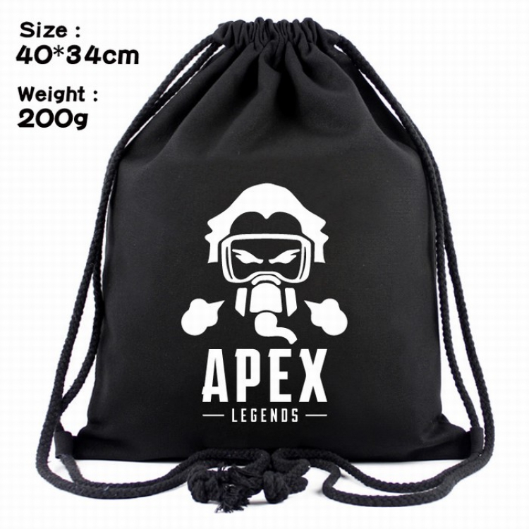 Apex Legends  Black canvas Beam port backpack Pouch Bag 40X34CM Style A