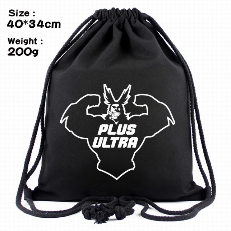 My Hero Academia  Black canvas Beam port backpack Pouch Bag 40X34CM Style B