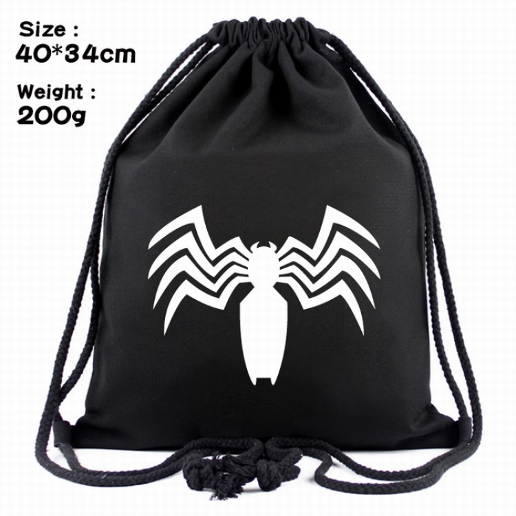 Venom  Black canvas Beam port backpack Pouch Bag 40X34CM Style B