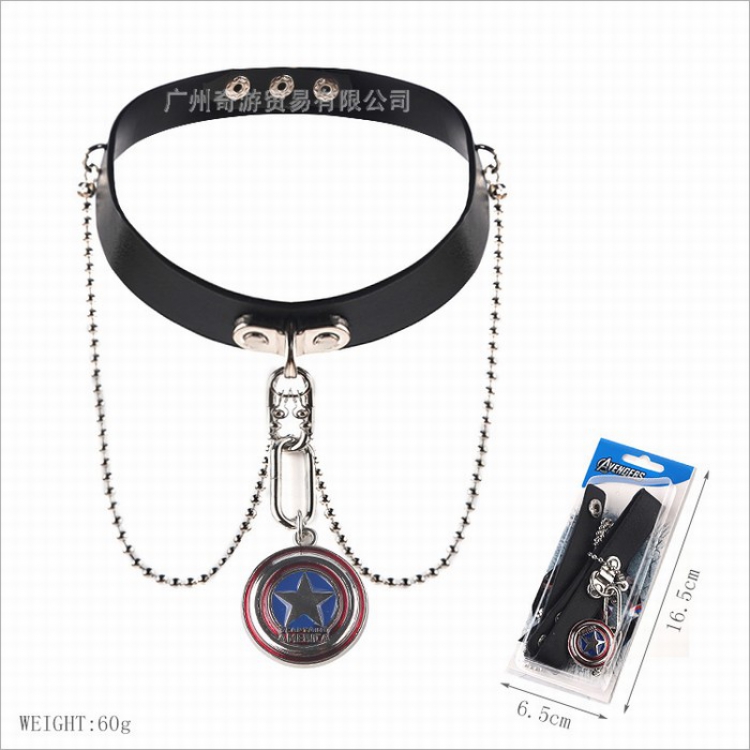 The avengers allianc Anime leather collar necklace 60G Style B