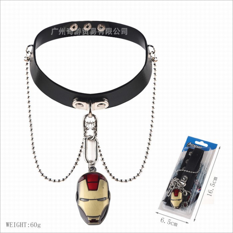 The avengers allianc Anime leather collar necklace 60G Style A