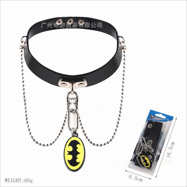 Bandi Anime leather collar necklace 60G