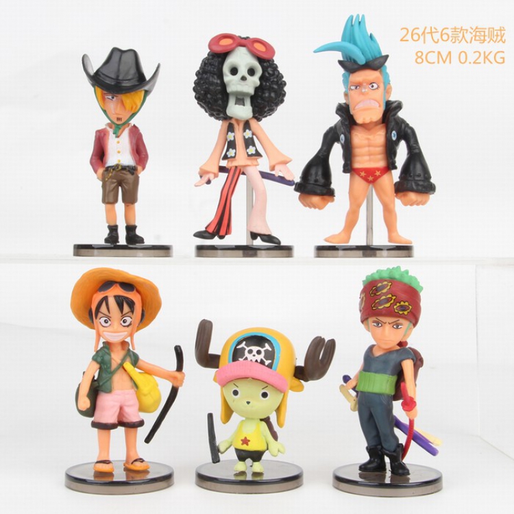 One Piece 26th generation a set of 6 models Bagged Figure Decoration 8CM 0.2KG