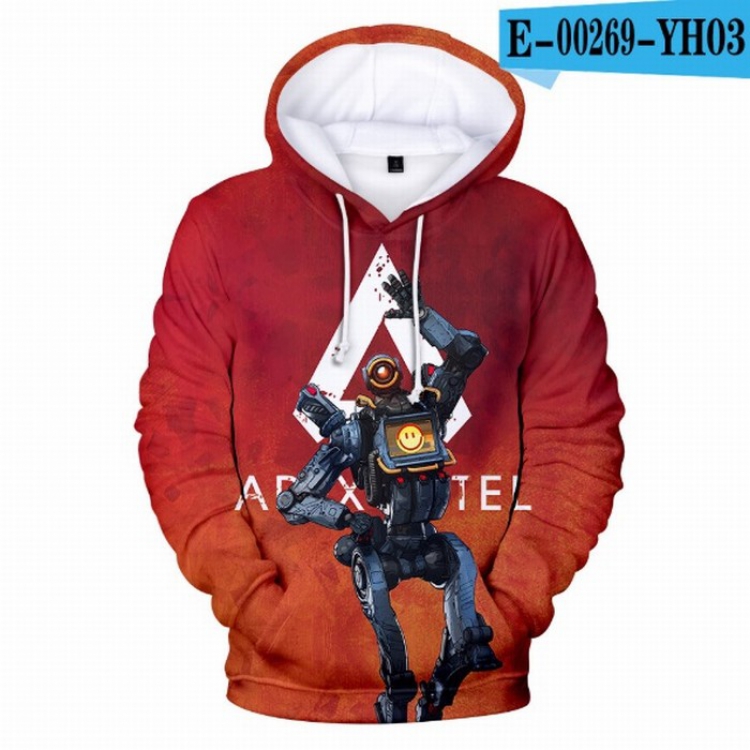 Apex Legends Full Color Long sleeve Patch pocket Sweatshirt Hoodie 9 sizes from XXS to XXXXL Style Q