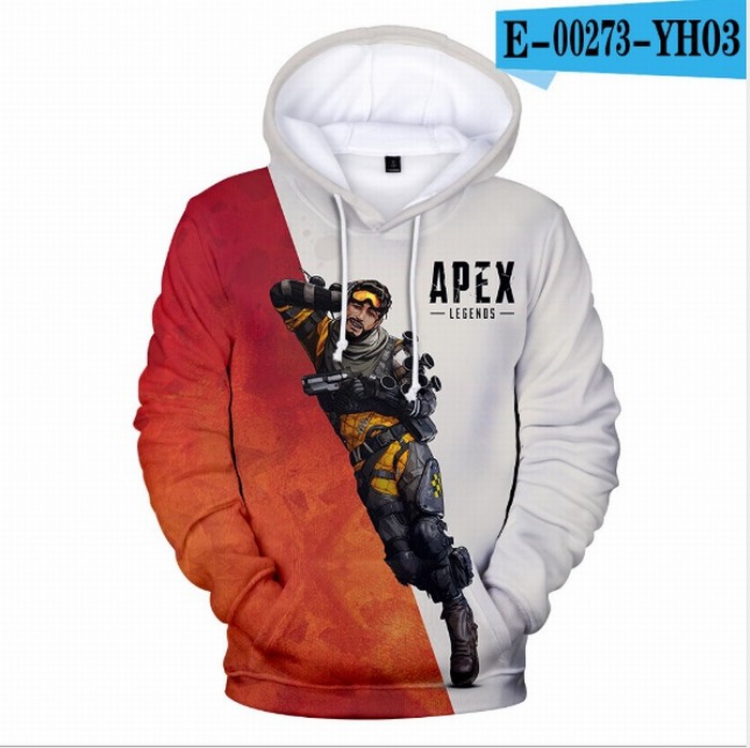 Apex Legends Full Color Long sleeve Patch pocket Sweatshirt Hoodie 9 sizes from XXS to XXXXL Style O