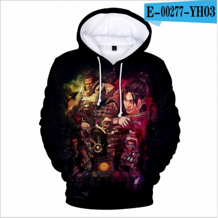 Apex Legends Full Color Long sleeve Patch pocket Sweatshirt Hoodie 9 sizes from XXS to XXXXL Style M