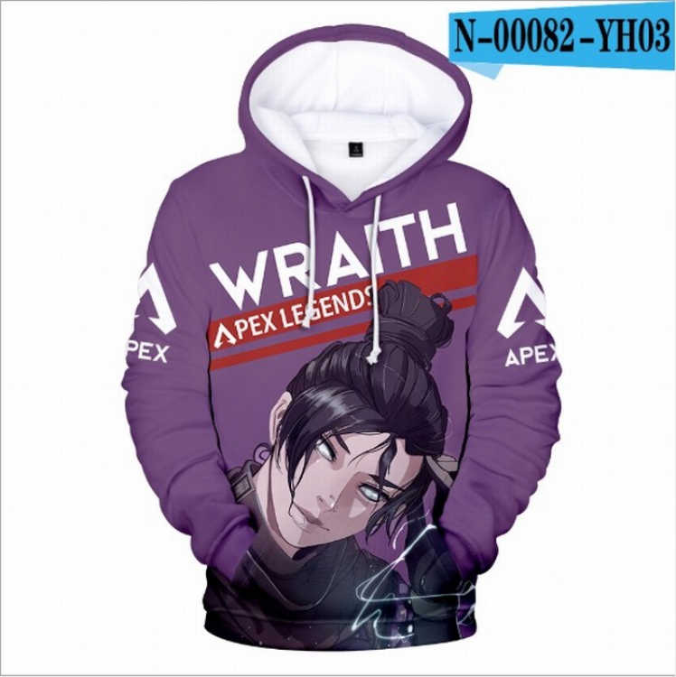 Apex Legends Full Color Long sleeve Patch pocket Sweatshirt Hoodie 9 sizes from XXS to XXXXL Style K