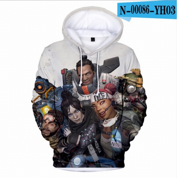 Apex Legends Full Color Long sleeve Patch pocket Sweatshirt Hoodie 9 sizes from XXS to XXXXL Style I