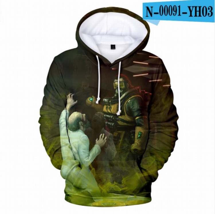 Apex Legends Full Color Long sleeve Patch pocket Sweatshirt Hoodie 9 sizes from XXS to XXXXL Style D