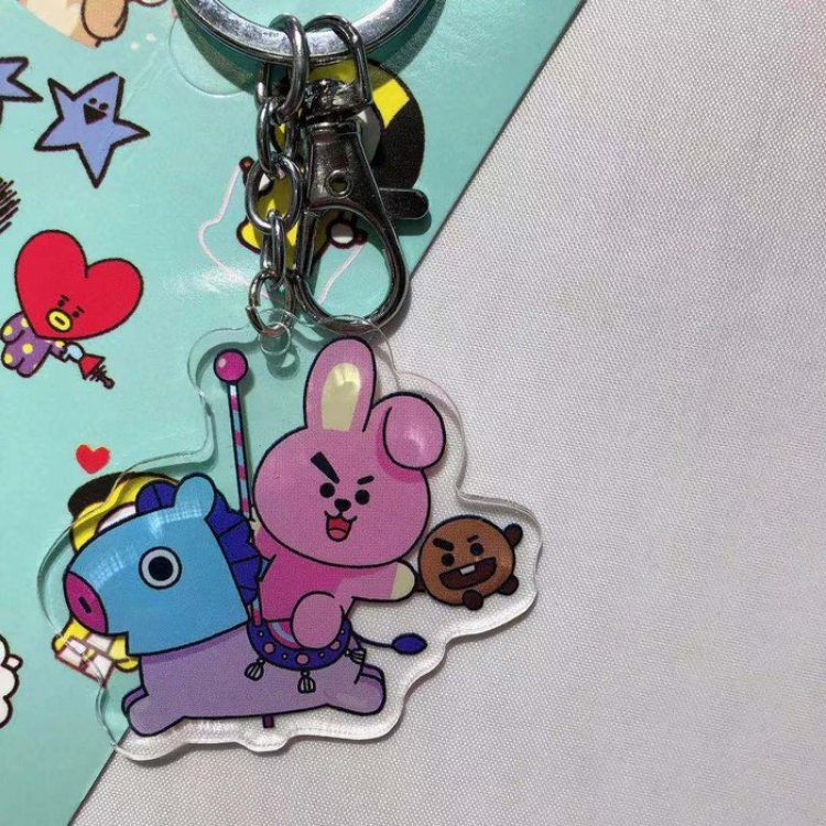 BTS BT21 Acrylic keychain pendant Style F price for 5 pcs