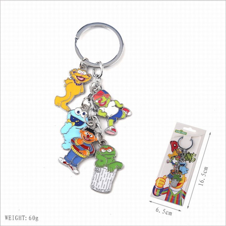 Sesame Street Cartoon anime Keychain pendant Style A