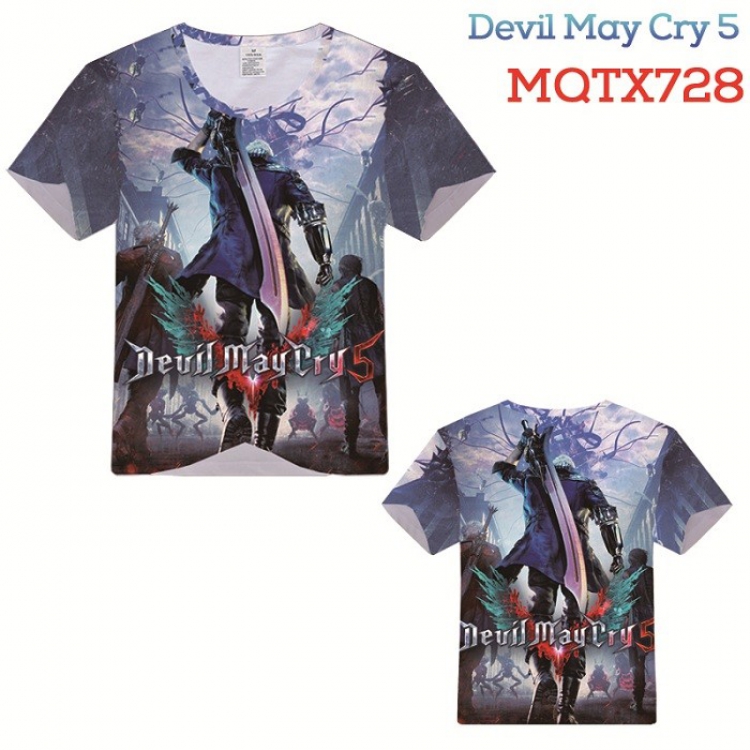 Devil May Cry Full color printed short sleeve t-shirt 10 sizes from XXS to XXXXXL MQTX728