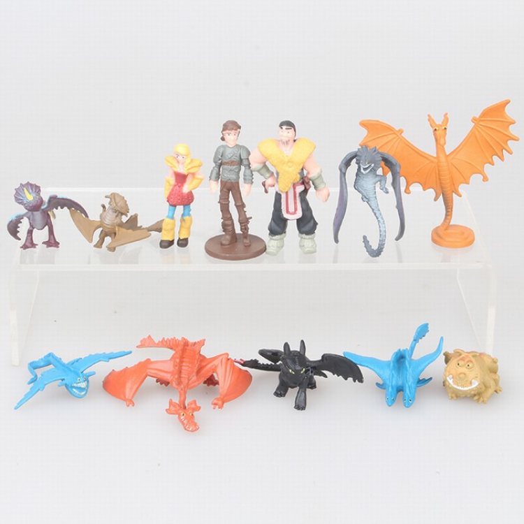 a set of 12 models How to Train Your Dragon Bagged Figure Decoration 0.05KG 3-5CM