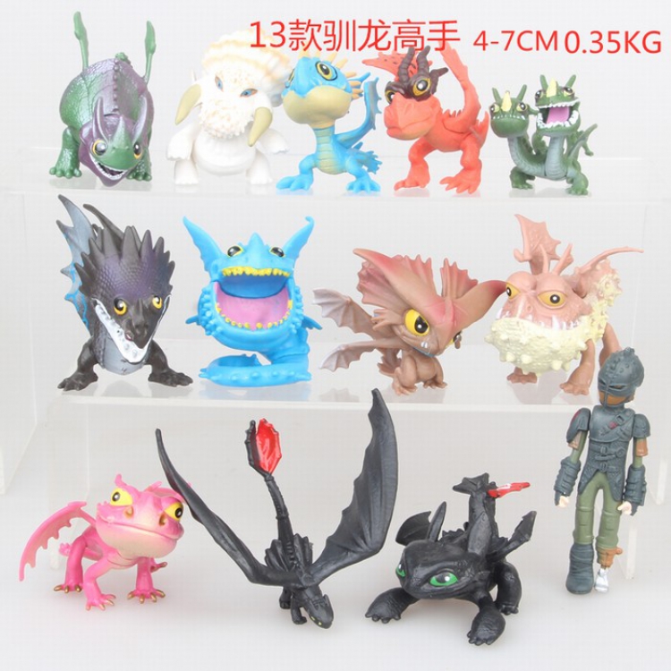 a set of 13 models How to Train Your Dragon Bagged Figure Decoration 4-7CM 0.35KG