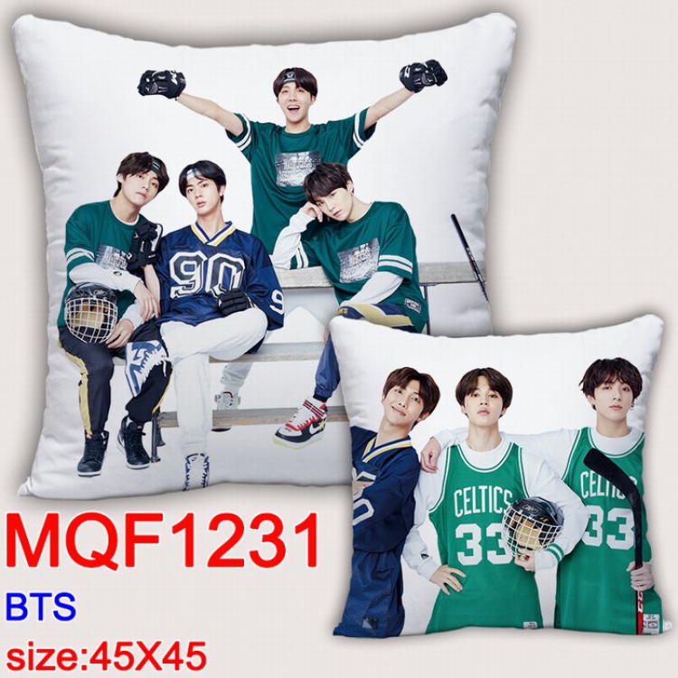 BTS Double-sided full color Pillow Cushion 45X45CM MQF1231