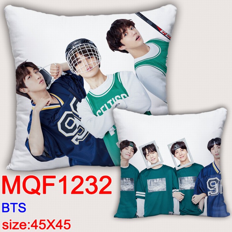 BTS Double-sided full color Pillow Cushion 45X45CM MQF1232
