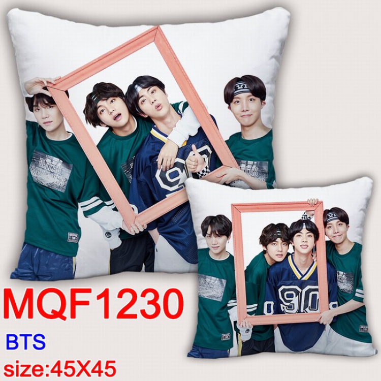 BTS Double-sided full color Pillow Cushion 45X45CM MQF1230
