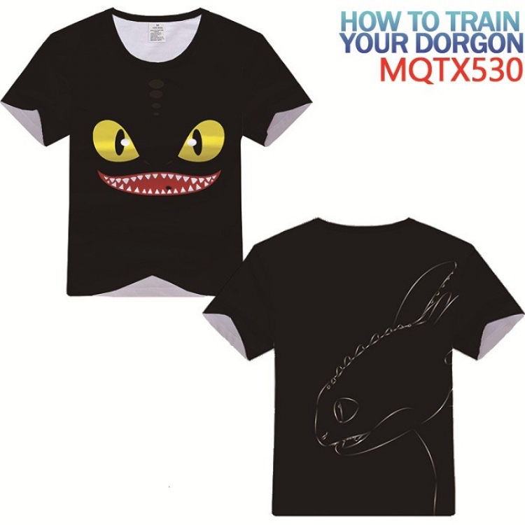 How to Train Your Dragon  Full color printed short sleeve t-shirt 10 sizes from XXS to XXXXXL MQTX530