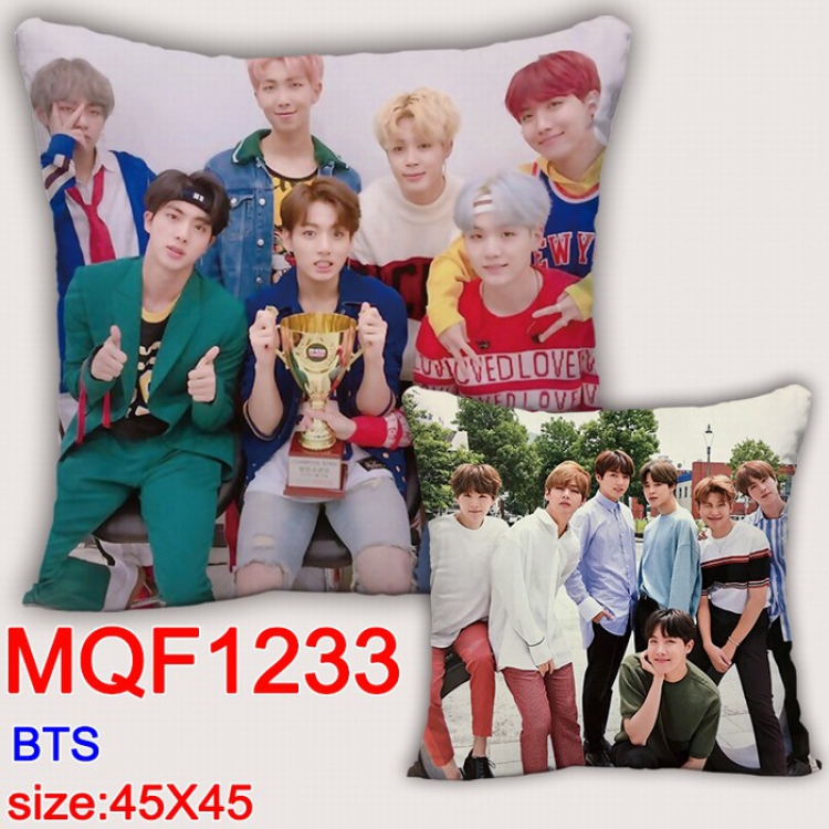 BTS Double-sided full color Pillow Cushion 45X45CM MQF1233