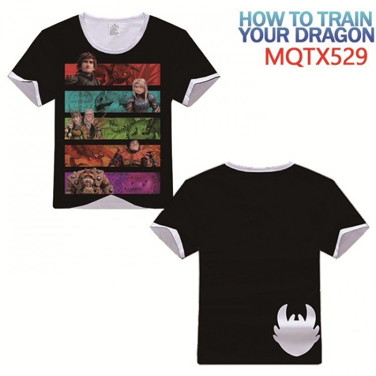 How to Train Your Dragon  Full color printed short sleeve t-shirt 10 sizes from XXS to XXXXXL MQTX529 