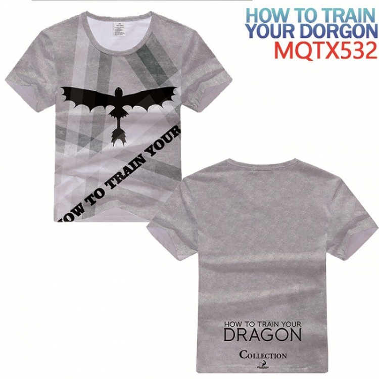 How to Train Your Dragon  Full color printed short sleeve t-shirt 10 sizes from XXS to XXXXXL MQTX532